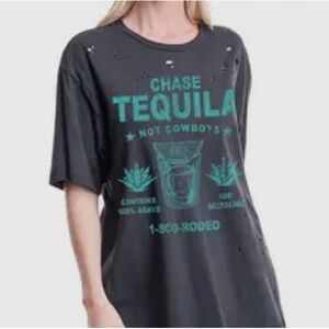 Chase Chase Tequila Not Cowboys Graphic Tee - Black
